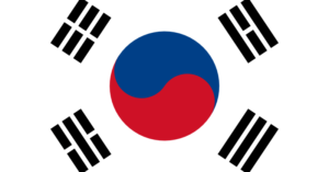 Bandera de Corea a lo largo