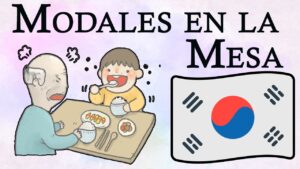 modales en la mesa coreana