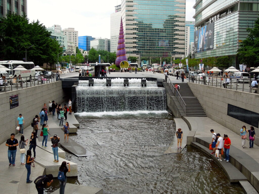 arroyo Cheong Gye Cheon en Seul