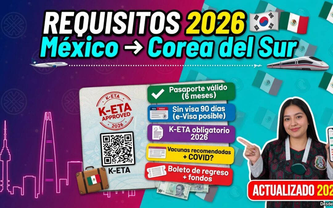 Requisitos para viajar a Corea del Sur desde México en 2026